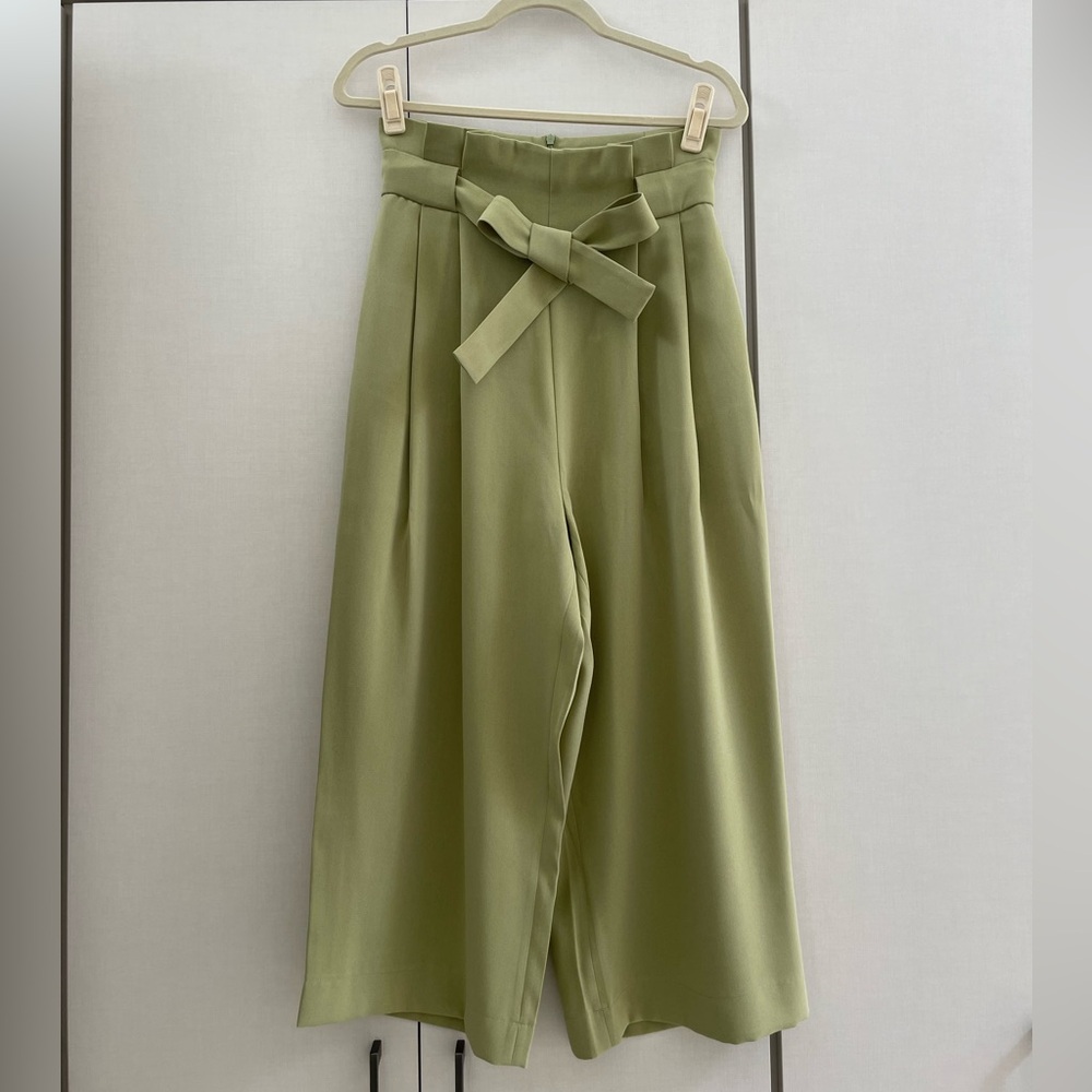 Petite Studio Fuschia Pants in Forest Green - Picture 3 of 10
